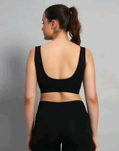 Black Front Zip Sports Bra