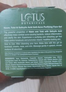 Lotus Anti Acne Purifying Face Gel