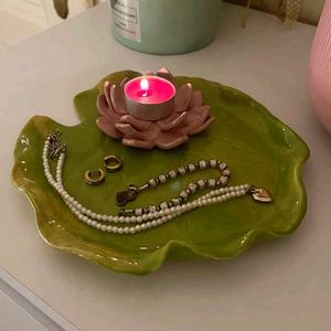 Decorative Tray with Tealight Holder