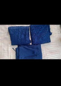 Elegant Blue Lace Kurta Set