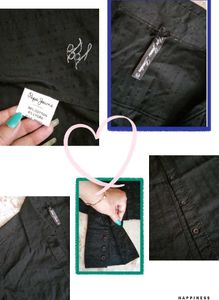 Brand New Pepe jeans black fancy shirt M size