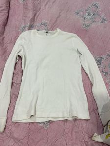 H&M White Long Sleeve Top