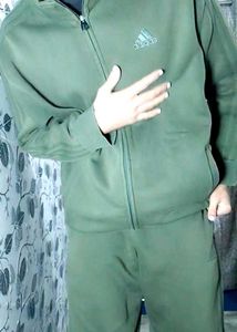 Adidas Track Jacket - Olive Green