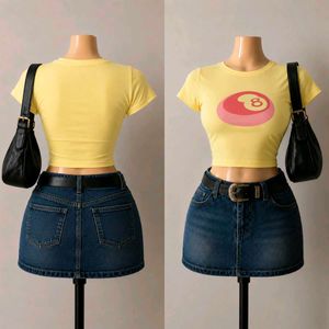 Urgently Selling❤️ Cute Graphic Crop Tops Bundle