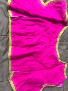 Vibrant Pink Brocade Blouse
