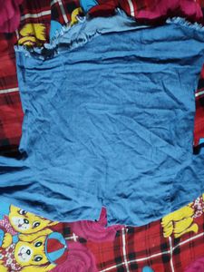 Edgy Studded Denim Top- Waist 28