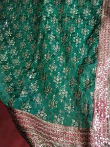 offer for today Elegant Emerald Green Silk Saree