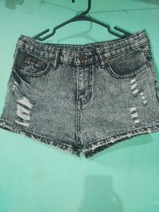 Distressed Denim Shorts