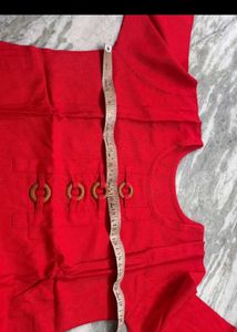 Vibrant Red Kurta with pajami