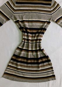 Striped Knit mini dress