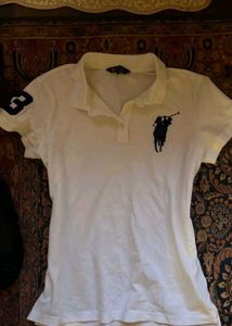 RL dupe White Polo Shirt with Emblem