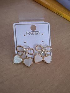 Cute Heart Bow Earrings