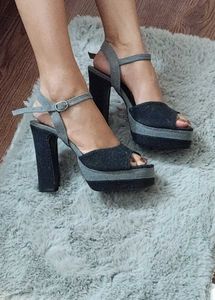 Denim Platform Heels