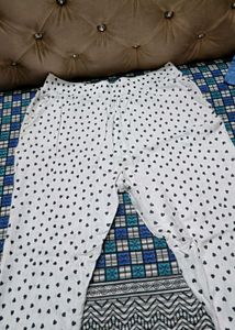White Pants with Black Hearts