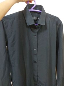Women's Black Collared Formal Shirt