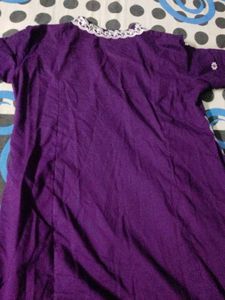 Purple Embroidered Kurta Set