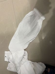 White Eyelet Long Sleeve Blouse