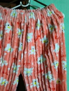 length 36,Cozy Coral Floral Print Pajama Pants