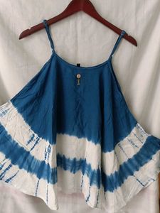 Bohemian Blue & White Tie-Dye top