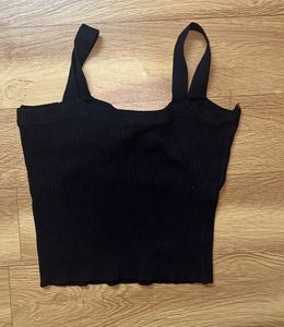 WOMEN BLACK CROP TOP