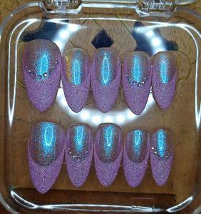 Lavender Haze  Sugar Dust Press On Nails