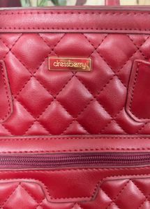Red Quilted Tote Bag