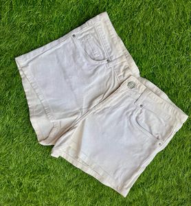 White Denim Shorts