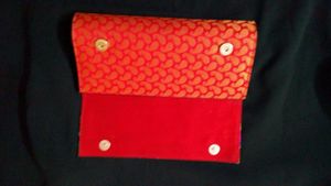 Red clutch purse