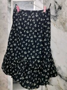 Chic Heart Print low waist Skirt