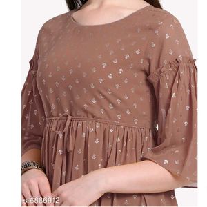 Stylish Brown Printed Kurta
