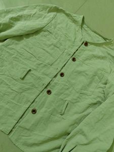 Lightweight Linen Button-Up Jacket