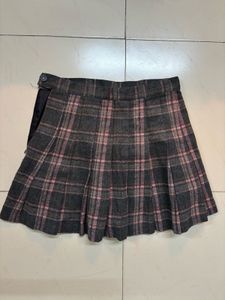 Korean style Plaid Mini Skirt