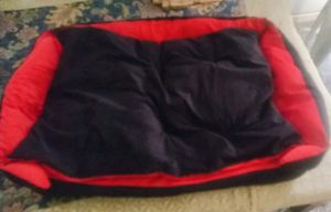 reversible soft ultra  velvet red bed  for pet