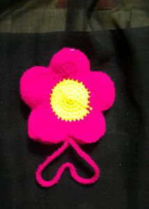 Crochet Daisy Flower Pouch Bag