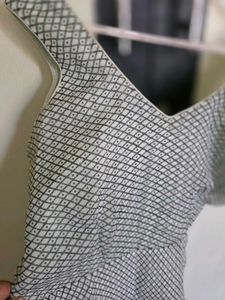 Chic Black & White Patterned Dress