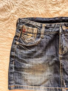 Blue Denim Mini Skirt