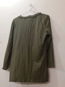 Olive Green Henley Top
