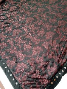 Elegant Maroon &amp; Black Saree