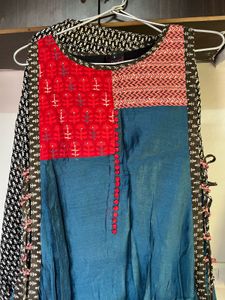 Unique Patchwork Sleeveless Kurta