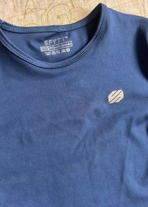 Navy Blue Long Sleeve Top