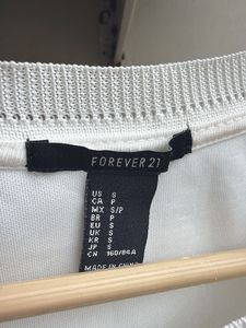 Forever 21 White Lace Crop Top
