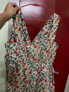 Allen Solly Floral Print V-Neck Dress