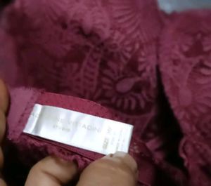 Burgundy Lace Bra