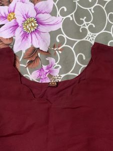 Elegant Maroon Embellished Dress