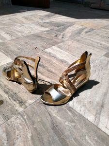 Golden Party Wear Sandals