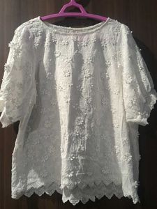 White Embroidered Blouse