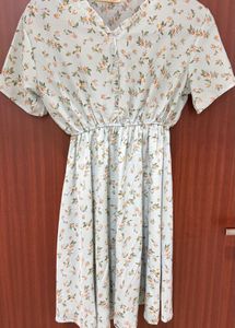Light Blue Floral Print Dress
