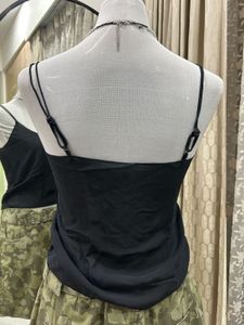 WHISTLES Black Flowy Tank Top