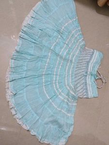 Flowy Sky Blue Ethnic Skirt