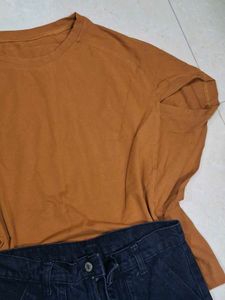 ❗SALE❗Solid dark orange oversized top